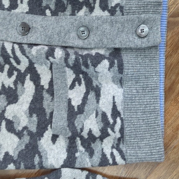 Greyson Wool/Cashmere Camo Print Cardigan - Picture 3 of 7